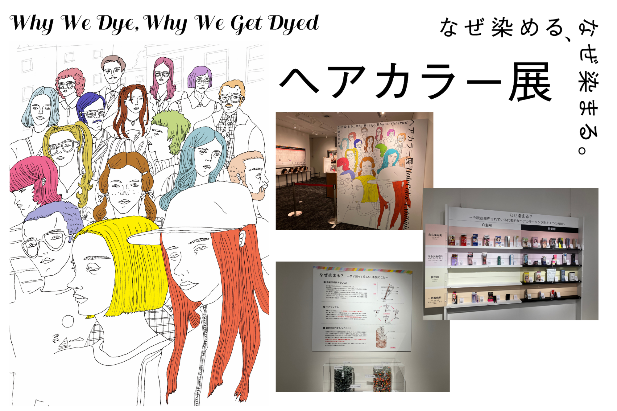 消費者のヘアカラーへのギモンを解消する期間限定の企画展 「ヘアカラー展　なぜ染める、なぜ染まる。」開催中