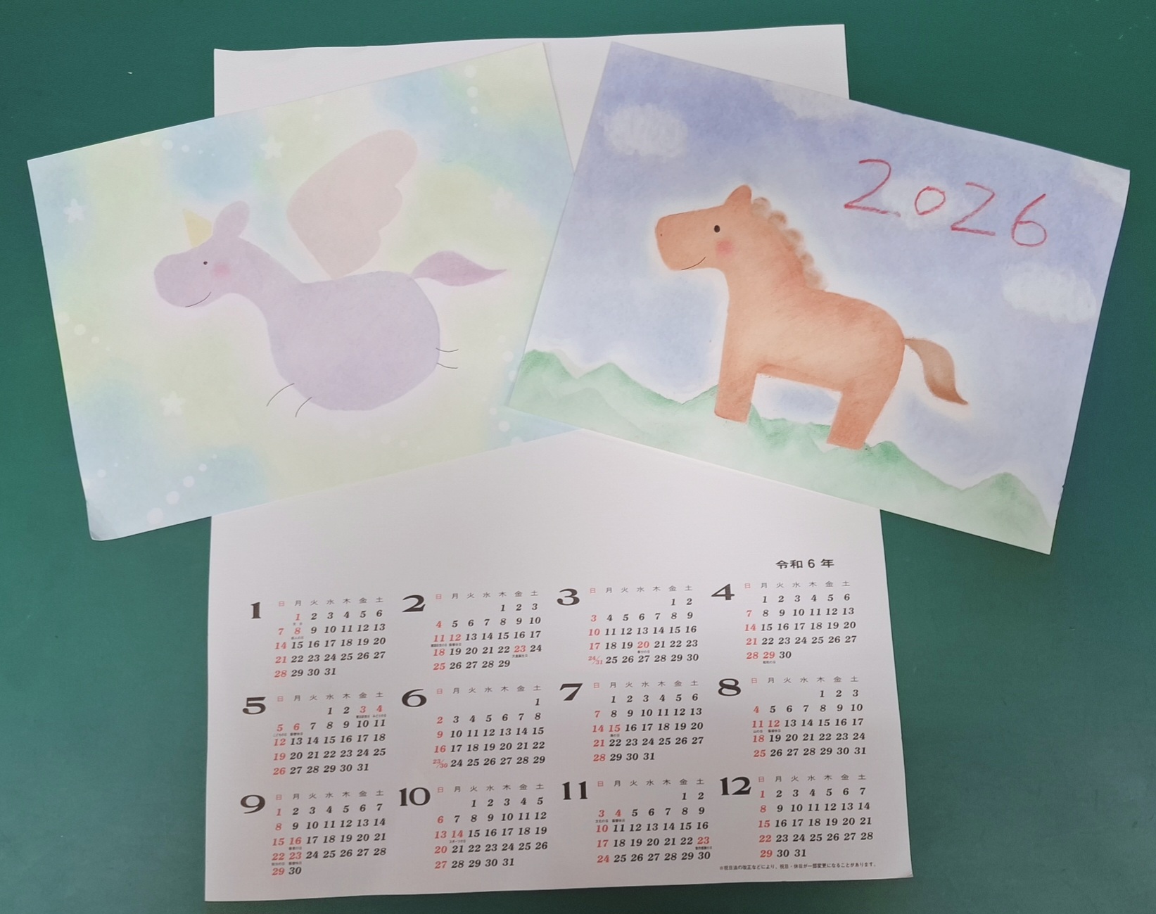 【パステル教室】来年のカレンダーをつくろう
