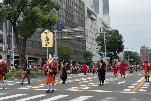 郷土を代表する三英傑の行列