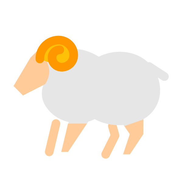 干支の未(ひつじ)