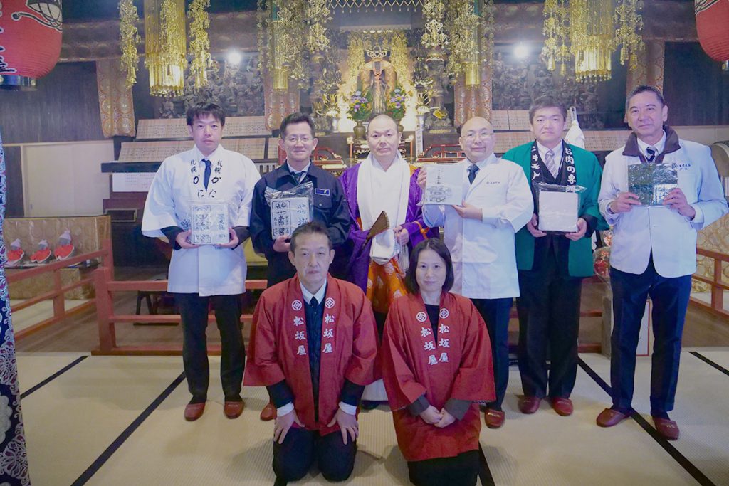 松坂屋名古屋店の2026年恵方巻 笠寺観音でのご祈祷に参加された関係者の方々